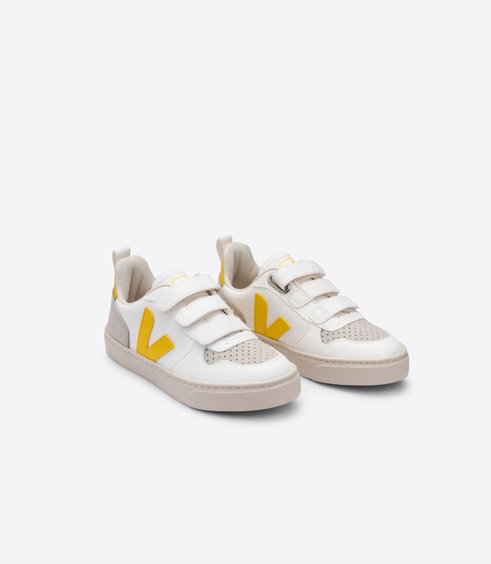 Tenis Veja Niños - V-10 Velcro Cwl - Blancos - 089SEDUYL